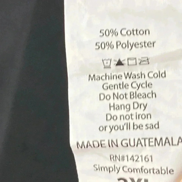 LULAROE WOMENS SIZE 2XL BLACK LONG T SHIRT SAYS STAY HUMBLE & HUSTLE HARD - Picture 8 of 8